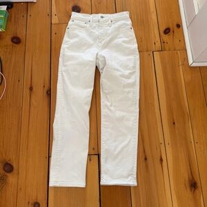 Madewell White Classic Straight-Leg Jeans